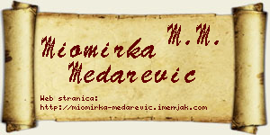 Miomirka Medarević vizit kartica